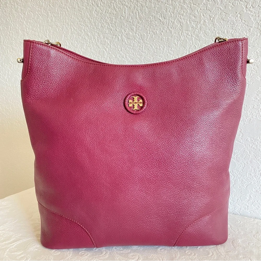 Tory Burch burgundy hobo bag